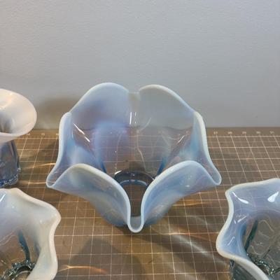 Duncan Miller Canterbury Blue Opalescent (8 ) Pieces, Including 
