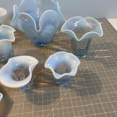 Duncan Miller Canterbury Blue Opalescent (8 ) Pieces, Including 