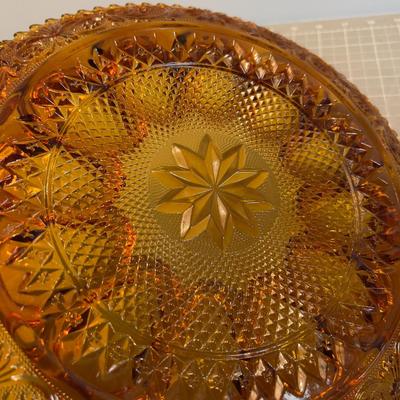 Lovely Amber Glass Deviled Egg Platter, Ginger Glass Lidded Plus More! 