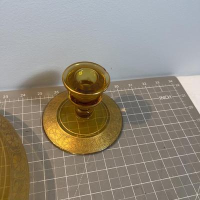 Gold Trim High Society Glass 