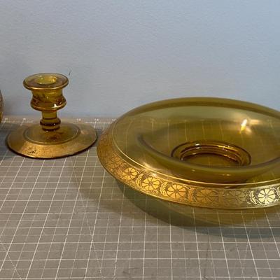 Gold Trim High Society Glass 