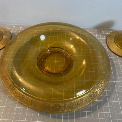 Gold Trim High Society Glass 