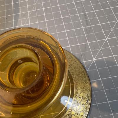 Gold Trim High Society Glass 