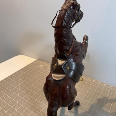 Pair of Leather  Horses 