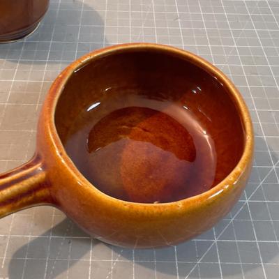 Vintage McCoy Tea Pot and Soup bowl with Lids