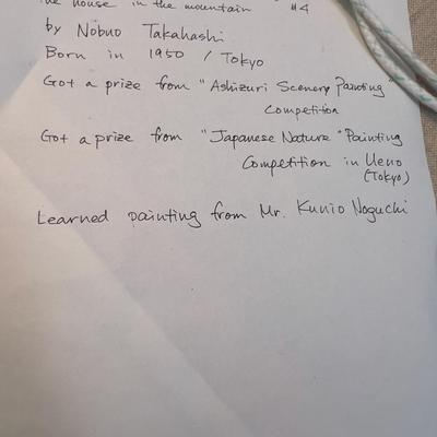 Oil on Canvas, "House in the Mountains"  Japanese Origin