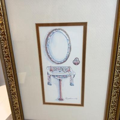 set of 3 ETCHINGS Framed under Glass, WOW!!! 