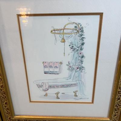 set of 3 ETCHINGS Framed under Glass, WOW!!! 