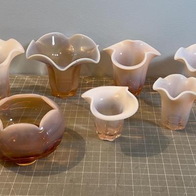 Duncan Miller Canterbury Pink Opalescent (7) Pieces