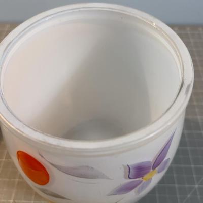 Fire King Casserole & Glass Painted Jar