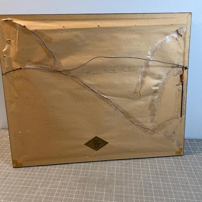 Mission Santa Barbara by Robles Water Color Framed