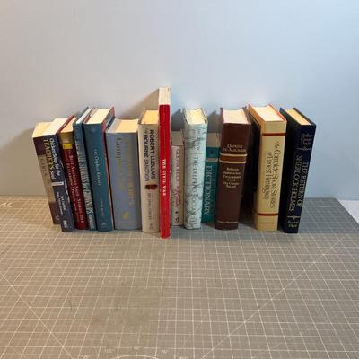 Stack of Novels and Reference Books 