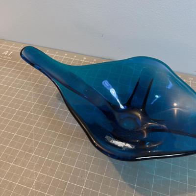 Viking Glass Cobalt Blue Dish 17-1/2" 