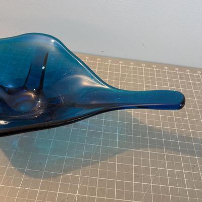 Viking Glass Cobalt Blue Dish 17-1/2" 