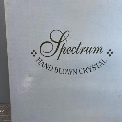 Fabulous Spectrum Hand Blown Crystal Wine Glass 