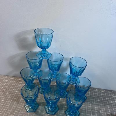 Capri Colony by Hazel Atlas BLUE Glasses (11) 