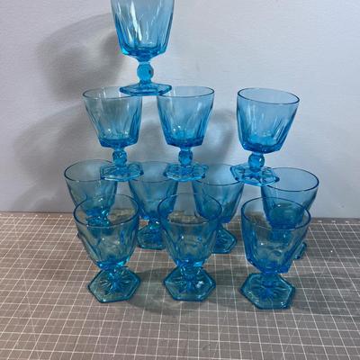 Capri Colony by Hazel Atlas BLUE Glasses (11) 