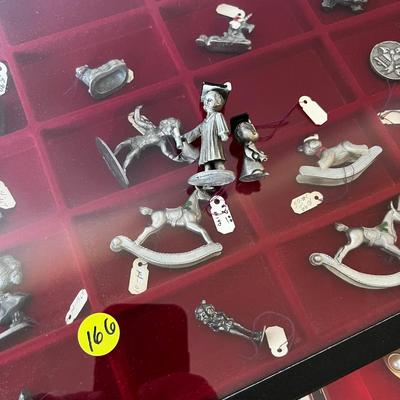 Collectibles with Glass Case - Pewter 