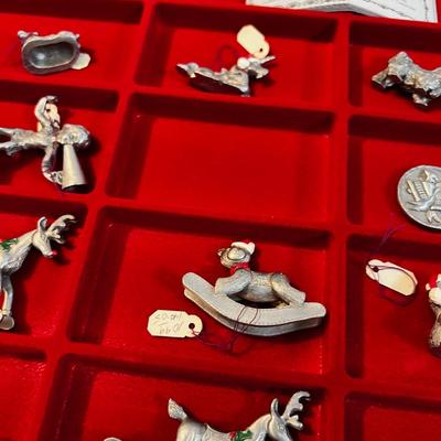 Collectibles with Glass Case - Pewter 