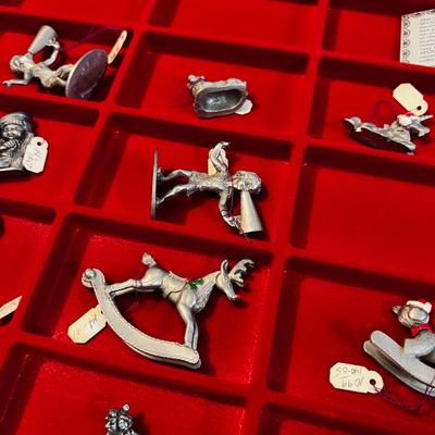 Collectibles with Glass Case - Pewter 