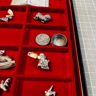Collectibles with Glass Case - Pewter 