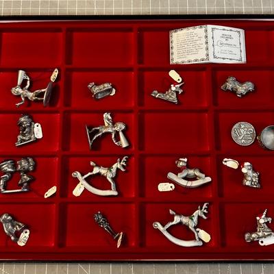 Collectibles with Glass Case - Pewter 