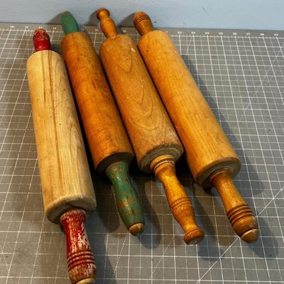 Wood Rolling Pins, All Vintage (4) 
