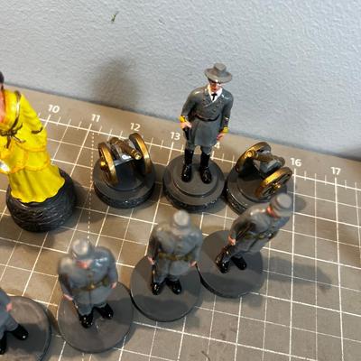 Civil War Figural Chess Set 