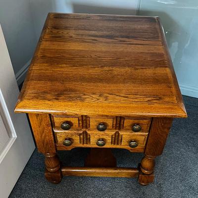 Fruit Wood Finish End Table 