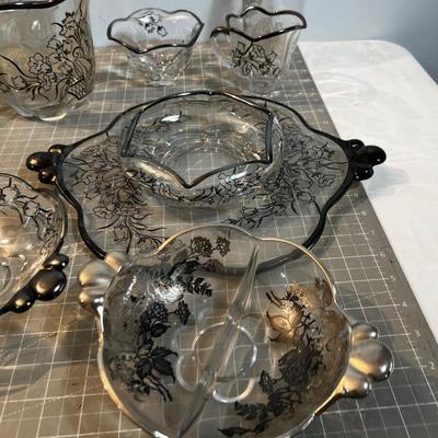 Silver Overlay Finer Fancy Serving Glass