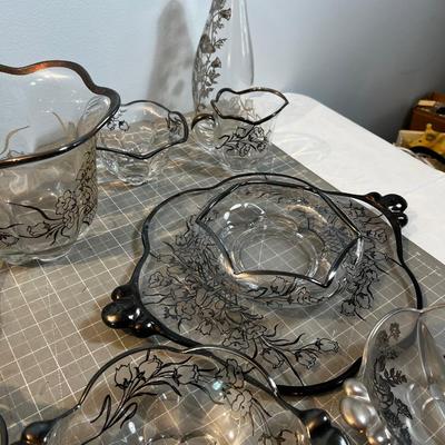 Silver Overlay Finer Fancy Serving Glass