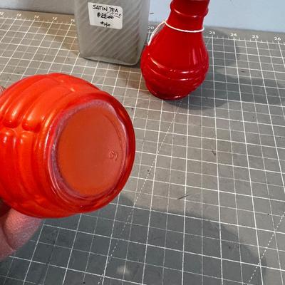 2 Shakers and a Canister - Orange & Frosted