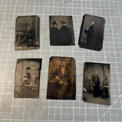 Tin Type Circa 1870's (6) 