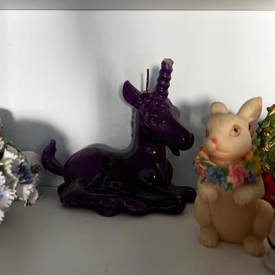 Shelf Full of Figurines in the Closet