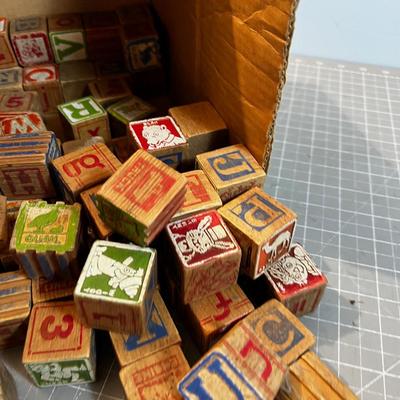 Vintage Wood Child Play Blocks