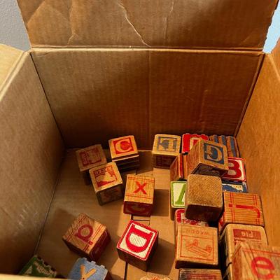 Vintage Wood Child Play Blocks