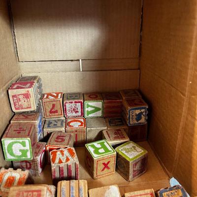 Vintage Wood Child Play Blocks