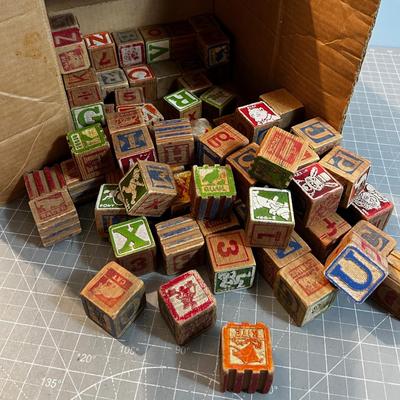 Vintage Wood Child Play Blocks