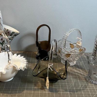 Basket Lot, Fine Glass and Porcelain