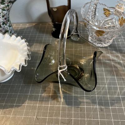 Basket Lot, Fine Glass and Porcelain