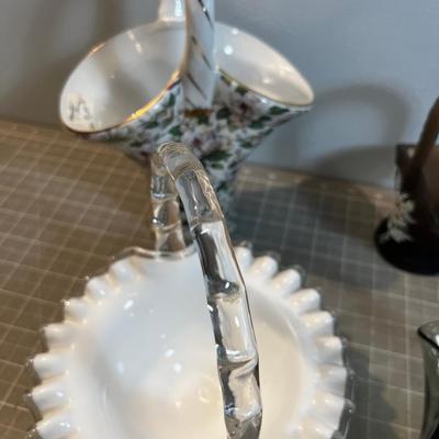 Basket Lot, Fine Glass and Porcelain