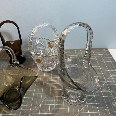 Basket Lot, Fine Glass and Porcelain