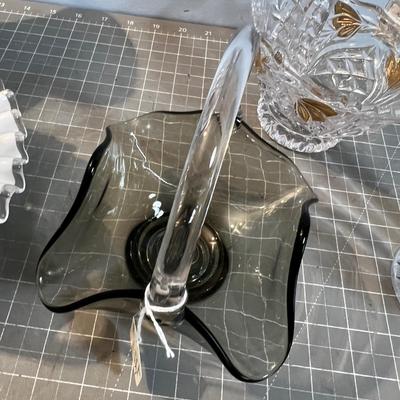 Basket Lot, Fine Glass and Porcelain