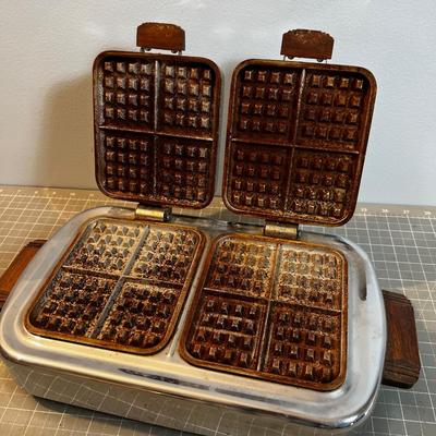 Vintage Chrome Waffle Iron