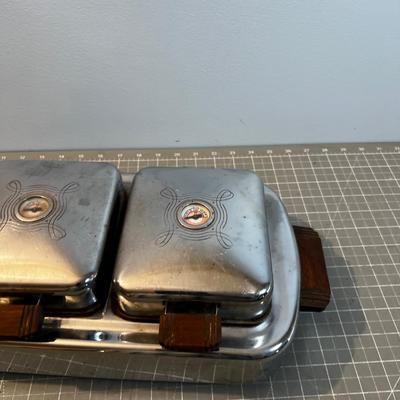 Vintage Chrome Waffle Iron