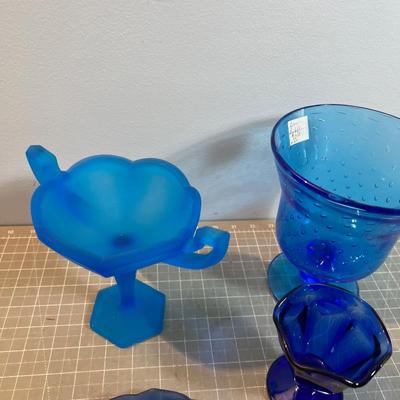 Mixed Lot of BLUE Glass, Various styles and makers 