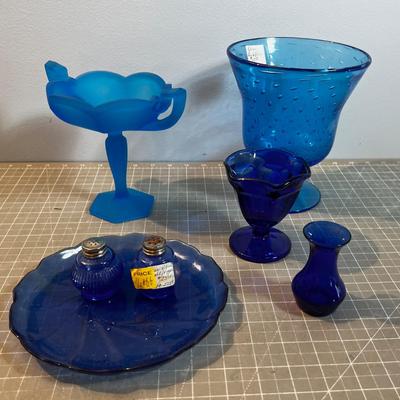 Mixed Lot of BLUE Glass, Various styles and makers 