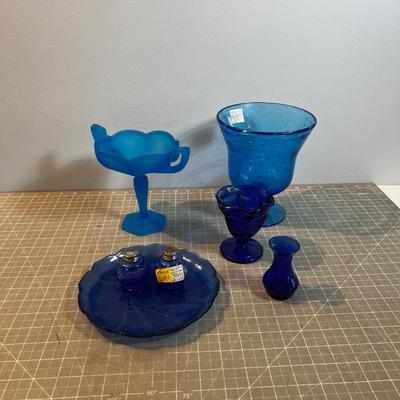 Mixed Lot of BLUE Glass, Various styles and makers 