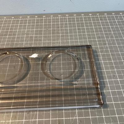 Old Glass Ink & Pen Holder- Early 1900's