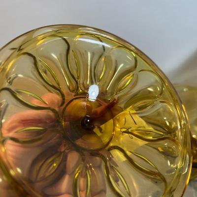 3 Pieces of Amber Glass 